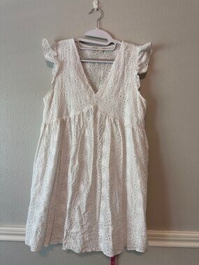 Altar'd State White Eyelet Mini Dress